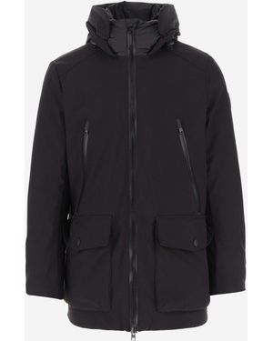 Woolrich Down Jacke aus technischem Softshell -Stoff - Blau