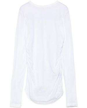 Haikure Optisch Wit Gedrapeerd T -shirt Met Lange Mouwen