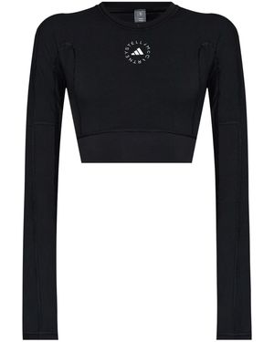 adidas By Stella McCartney Adidas par Stella McCartney True Strength Yoga Cropped Longsleeve - Noir