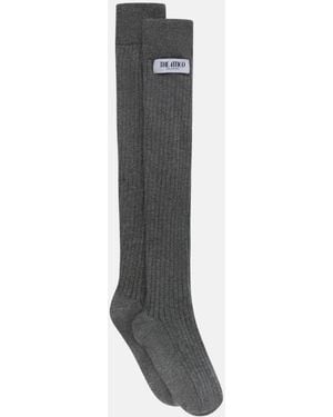 The Attico Die Attico Socken aus Baumwollkaschmir - Grau