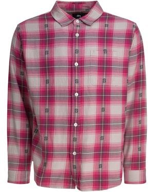 Stussy Motif Plaid Shirt - Pink