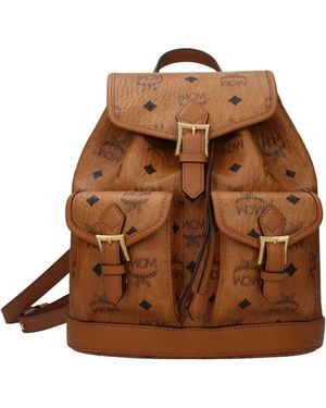 MCM Bags And Backpacks Arena Fabric/Cognac - Brown