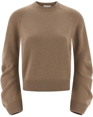 Nude Maglione A Maniche Curve - Marrone