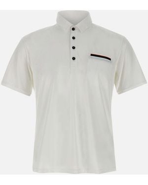 Rrd White Stretch Oxford Polo - Weiß