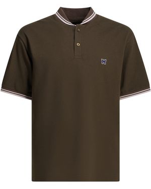 Needles Naalden "sjaalkraag" Poloshirt Met Knopen - Groen