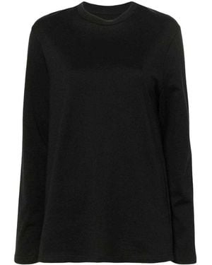 Jil Sander Langarm T -Shirt - Schwarz