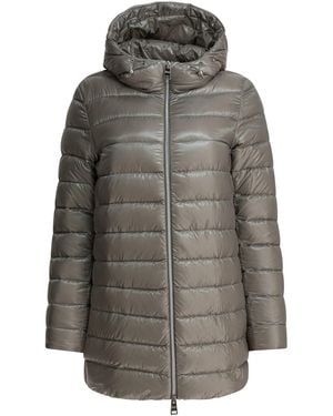 Herno Long "Resort" Daunenjacke aus ultraleichtem Nylon - Grau