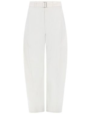 Lemaire Twisted Belted Trousers - White