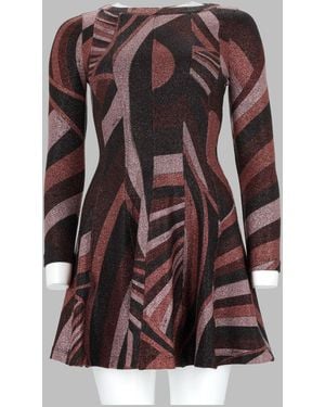 PUCCI Stretch Knit Dress With Italian Craftsmanship - Brown