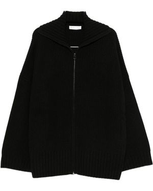 Frankie Shop Veda Wool Oversized Cardigan - Black