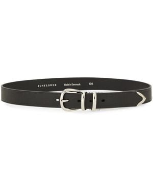 sunflower Leather Belt - Black