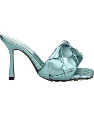Bottega Veneta Sandals Sky/Ice Moon Leather - Blue