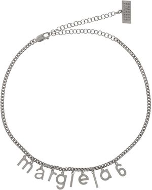 MM6 by Maison Martin Margiela Mm6 Curb Chain Bracciale Regolabile - Metallizzato