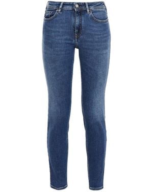 Acne Studios Blå Konst Climb Mid Blue Cotton Denim Jeans - Blauw