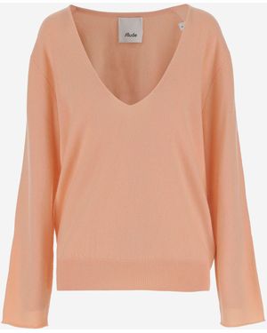 Allude Verwijzende Wol En Kasjmiertrui - Oranje