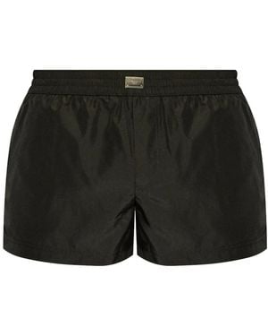 Dolce & Gabbana Zwempak Met Logo -plaque - Zwart
