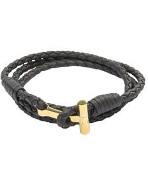 Tom Ford Braided Leather Bracelet - White