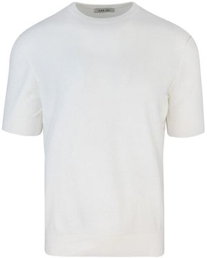 L.B.M. 1911 Maglia à Misto Cotone Bianca - Blanc