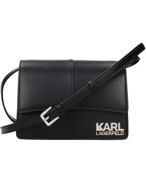 KARL LAGERFELD Kore Crossbody Bag Polyurethane - Black