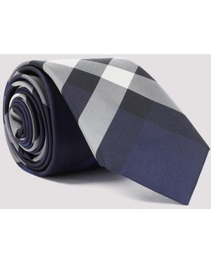Burberry Check Silk Tie - Blau