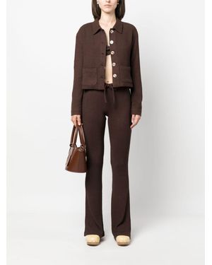 Siedres Cardigan Crop Yuna En Maille - Marron