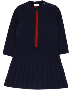 Gucci J 3/4 Slv Dress Wo Plain St W - Blue