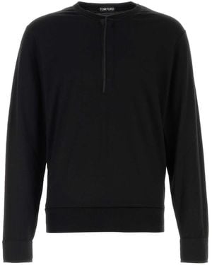 Tom Ford Crew Neck Jumpers - Black
