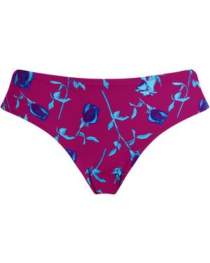 Vilebrequin Bikini Briefs With Floral Print And Clean Design - Purple