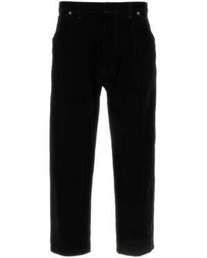 Prada Zwart Fluwelen Denim Broek