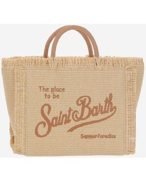 Mc2 Saint Barth Beige Colette Tote Bag - Metallic