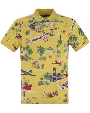 Polo Ralph Lauren Polo Bear Custom Slim-Fit Pique Polo - Yellow