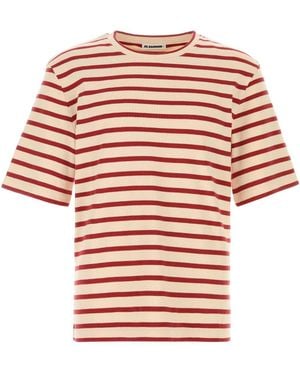 Jil Sander Crew Neck T-Shirt - Red