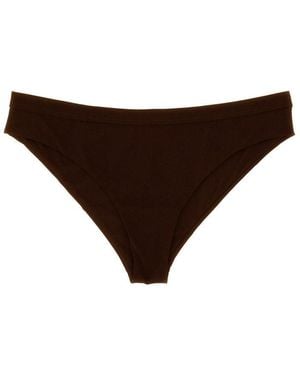 Jil Sander Solid Bikini Bottom Swimwear - Brown