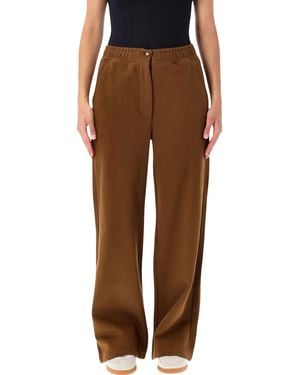 Sessun High-Waisted Wide-Leg Trousers - Brown