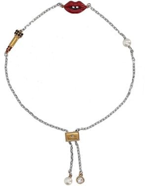 Marc Jacobs "Lips Slider" Bracelet - White