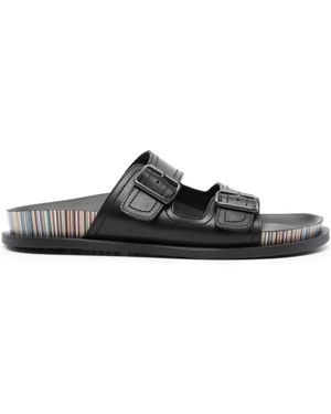 Paul Smith Sandalias con motivo artist stripe - Negro