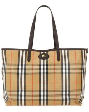 Burberry Borsa A Spalla "Tote Highlands" Media - Natural