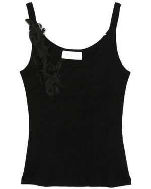 ERMANNO FIRENZE Besticktes Tanktop - Schwarz
