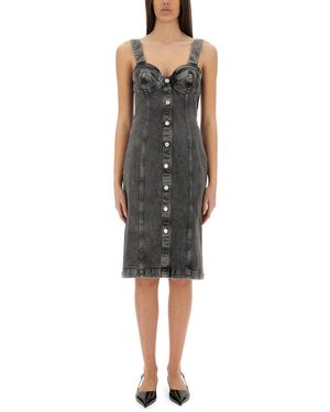 Moschino Denim Midi Dress - Black