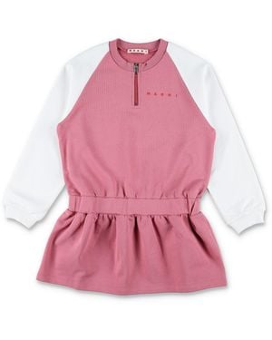 Marni Girls' 100% Cotton Dress - Pink