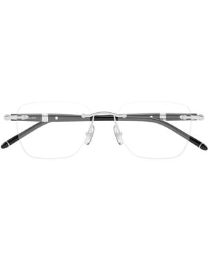 Montblanc Brillen Mb0346 O 004 Zilver Zwart/transparant Heren - Bruin