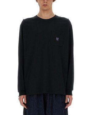 Needles T Shirt With Logo - Black