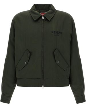 KENZO Boke Flower Puffer Jackets - Green