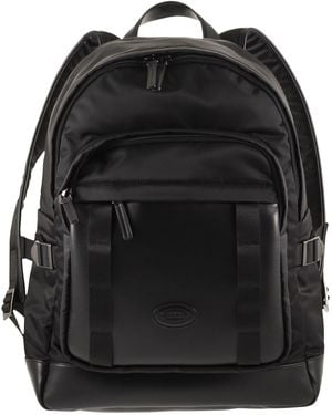 Tod's Fabric And Leather Rucksack - Black