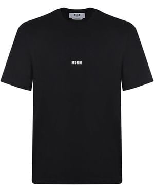 MSGM T Shirt Made Of Cotton - Black
