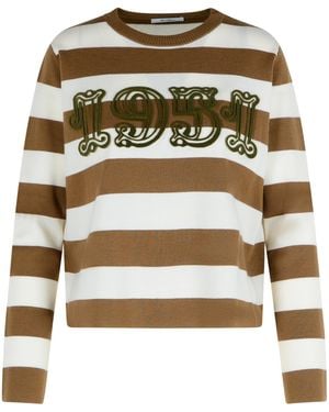 Max Mara 'Viterbo' Virgin Wool Hazelnut Sweater - Marrone