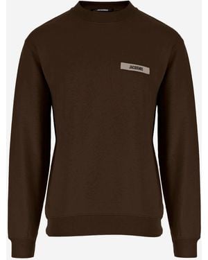 Jacquemus Sweatshirt Le Sweatshirt Grosgrain - Braun