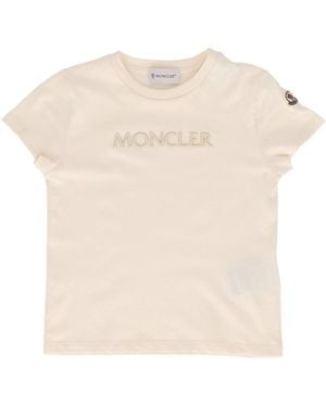 Moncler Crème Ss T-shirt - Naturel