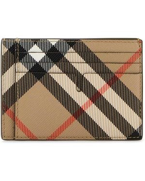 Burberry Bedruckte Leinwandkartenhalter - Braun