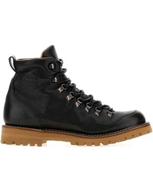 Church's Leather Logo Boots - Black